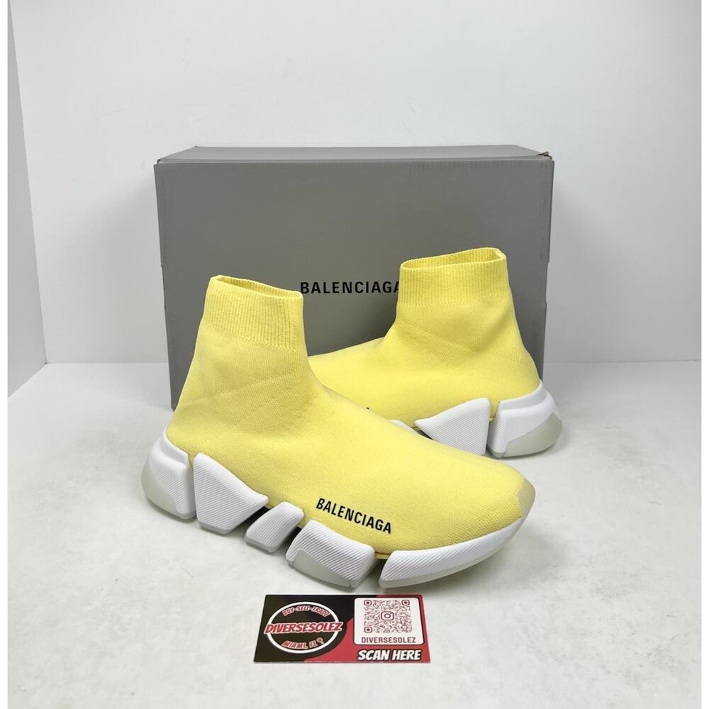 Size 36EU/6W - Balenciaga 2.0 Recycled Yellow Speed Trainers💛 NEW/RETAIL $1K!